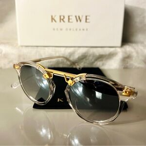 KREWE Sunglasses - St. Louis Classic - Crystal 24K MIRRORED